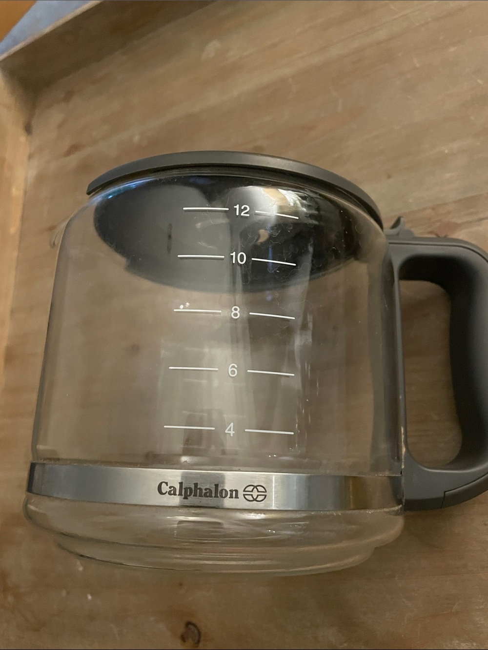 Calphalon Clear Glass Coffee Carafe with Black Trim